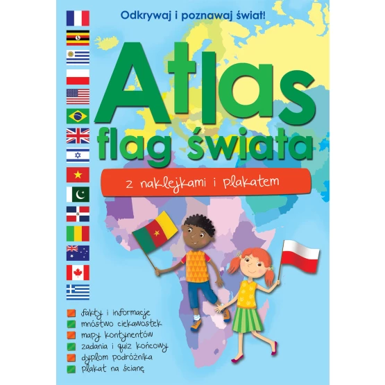 Książka Atlas flag świata z naklejkami i plakatem Praca zbiorowa