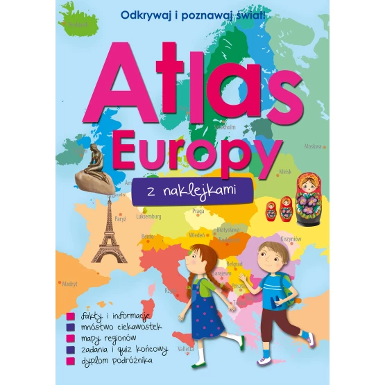 Książka Atlas Europy z naklejkami praca zbiorowa