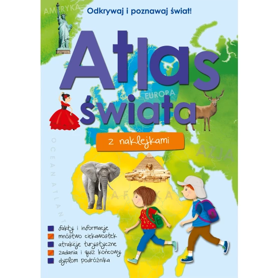 Książka Atlas świata z naklejkami praca zbiorowa