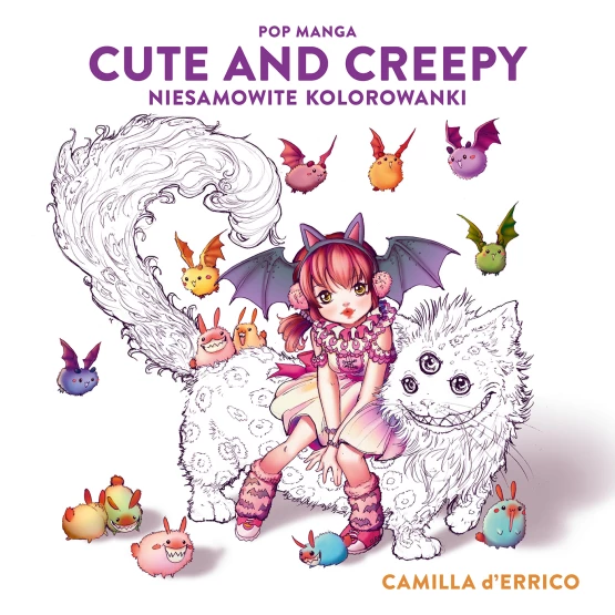 Książka Pop manga cute and creepy. Niesamowite kolorowanki Camilla D'Errico