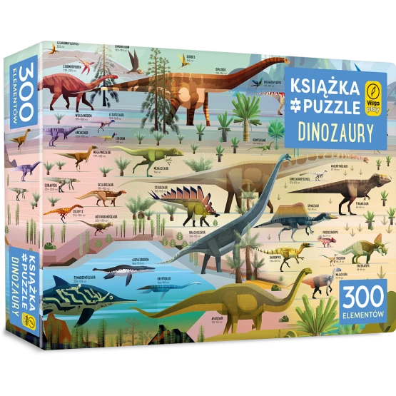 Książka Dinozaury. Puzzle 300 elementów + książka  Rachel Firth
