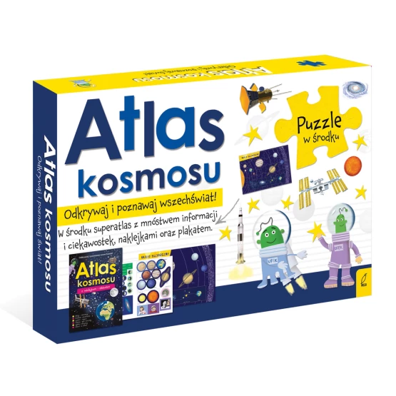 Książka Pakiet Atlas kosmosu: Atlas w zestawie z mapą i puzzlami Praca zbiorowa
