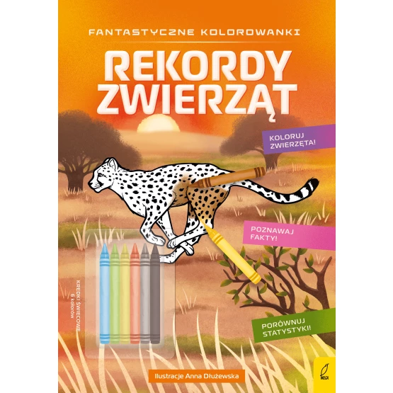 Książka Fantastyczne kolorowanki z kredkami. Rekordy zwierząt Praca zbiorowa