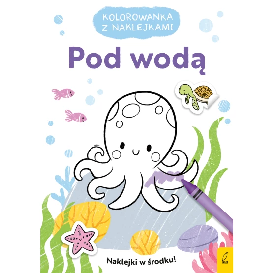 Książka Kolorowanka z naklejkami. Pod wodą Praca zbiorowa