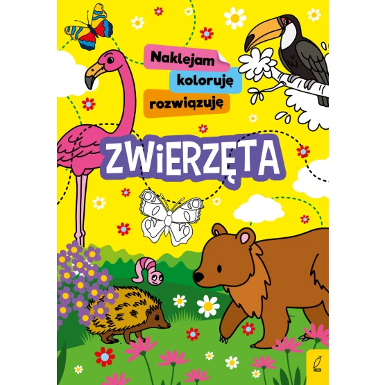 Książka Naklejam, koloruję, rozwiązuję. Zwierzęta Praca zbiorowa