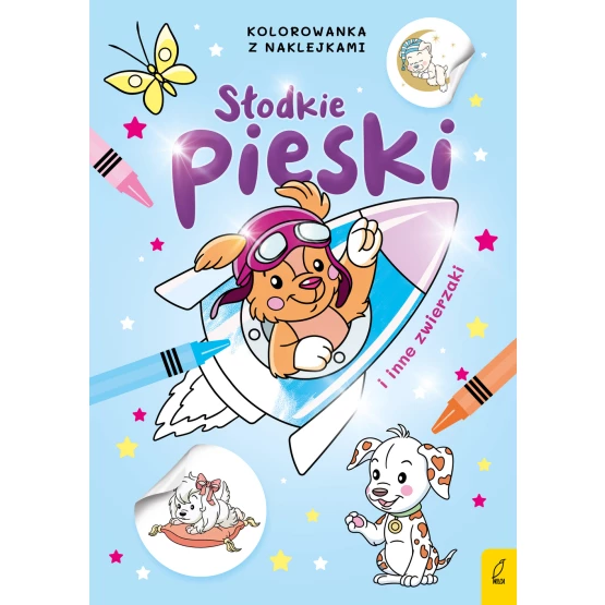 Książka Słodkie zwierzaki. Słodkie pieski i inne zwierzaki. Kolorowanka z naklejkami Praca zbiorowa