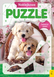 Praca zbiorowa Naklejkowe puzzle. Zabawne pieski