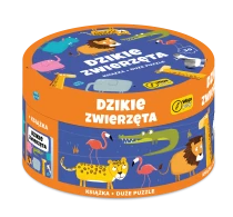 Na okrągło. Dzikie zwierzęta. Duże puzzle + książka