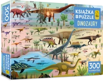 Dinozaury. Puzzle 300 elementów + książka 