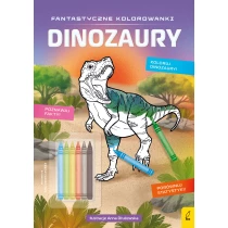 Praca zbiorowa Fantastyczne kolorowanki z kredkami. Dinozaury