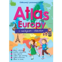 Praca zbiorowa ATLAS EUROPY Z NAKLEJKAMI I PLAKATEM