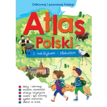 Praca zbiorowa Atlas Polski z naklejkami i plakatem