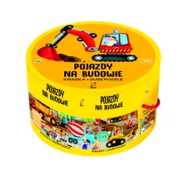 Praca zbiorowa Na okrągło. Pojazdy na budowie. Duże puzzle + książka