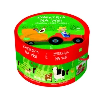 Praca zbiorowa Na okrągło. Na wsi. Duże puzzle + książka