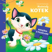 Książka z puzzlami. Nieśmiały kotek