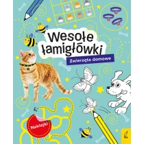 Praca zbiorowa Wesołe łamigłówki z naklejkami. Zwierzęta domowe