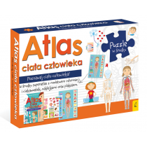 Praca zbiorowa Pakiet Atlas ciała człowieka: Atlas w zestawie z mapą i puzzlami